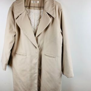 XUANCAN FASHION LONG COAT CREAM SMALL